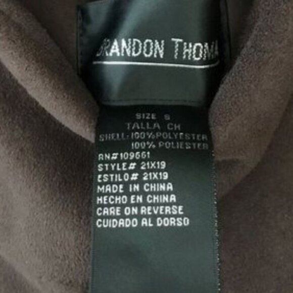 Brandon Thomas Reversible Faux Fur Brown Coat Small - Picture 14 of 15